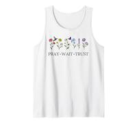Pray Wait Trust in The Lord God Has a Plan Christian Faith Tank Top