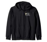 Pray Without Ceasing, Rosery, Lords Prayer, ON BACK Zip Hoodie