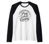 Pray Without Ceasing Worship Team Prayer Warrior Raglan Baseball Tee