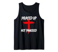 Prayed Up Not Panicked Christian Faith Cross Anxiety Tank Top