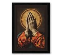 Prayer and Blessing Surrealism Framed Wall Art Print A3 (42×29.7cm) Black, Wall Decor for Living Room, Bedroom, Office & Home, Ready to Hang, Art Gift