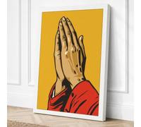 Prayer and Devotion Religious Canvas Wall Art Print 30x20 Inch