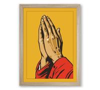 Prayer and Devotion Religious Framed Wall Art Print A3 (42×29.7cm) Oak, Wall Decor for Living Room, Bedroom, Office & Home, Ready to Hang, Art Gift