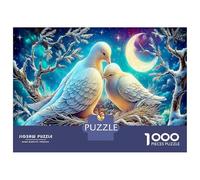 Prayer And Peace 1000 Pcs Jigsaw Puzzle Bundle: Ultra Difficult Challenge Moonlit Doves for After-school Puzzle Activity, A Puzzle for Serious Puzzlers 38x26cm/1000pcs