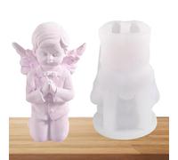 Prayer Angel Shape Silicone Mould - Wax Tray for Children, Epoxy Sugar Paste Sculpture | Decorative Soap Carving Tool for Candle Making,