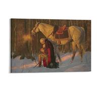 PRAYER AT VALLEY FORGE Washington Poster Decorative Painting Canvas Wall Posters And Art Picture Print Modern Family Bedroom Decor Posters 12x18inch(30x45cm)