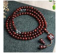 Prayer Bead Bracelets, Charming 6MM Zambian Blood Sandalwood Multi-Circle Beaded Bracelet 108 Buddhist Prayer Beads for Men Women Meditation Chanting Mala