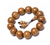 Prayer Beads,Beaded Bracelets,108 Beads Bracelet Liudao Wood Handstring Buddha Bead Jewelry Necklace for Yoga Meditation Buddhist Rosary Beads Cuff Jewelry(18mm 13 Beads)
