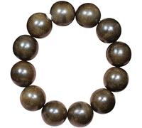 Prayer Beads,Beaded Bracelets,20Mm Kalimantan Agarwood Beaded Bracelet Single Circle Fine Buddha Beads Stretch Bracelet Rosary for Yoga Meditation Mala