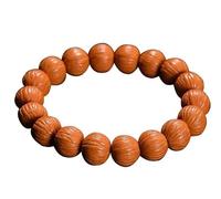 Prayer Beads,Beaded Bracelets,Beijing Eight Ridged Small Walnut Hand Chain Monkey King Phoenix Feather Male and Female Single Loop Buddha Bead Bracelet Art Jewelry(17mm)