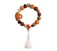 Prayer Beads,Beaded Bracelets,Five Elements Bodhi Gold, Wood, Water, Fire, Earth, 18 Seeds, Multi Treasure Bodhi Zi Handstring Loop Buddha Bead Bracelet Art Jewelry(Gold)