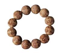 Prayer Beads,Beaded Bracelets,Golden Silk Nan Six Character Mantra Bracelet Lucky Bangle Buddhist Blessing Amulet Single Loop Buddha Bead Bracelet Art Jewelry