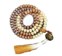 Prayer Beads,Beaded Bracelets,Natural Green Bodhi Root Beaded Bracelet 108 Natural Gradient Bodhi Buddha Beads Mala Rosary Meditation Prayer Women Men Jewelry(D)