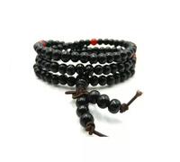 Prayer Beads Buddhist Tibetan Bracelet Sandalwood Necklace Meditation 108 Mala-Yellow