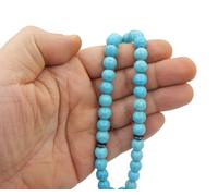 Prayer Beads Prayer Beads Tesbih Tasbih Tespih Misbaha Subha 33, 10 mm Muslim Islamic Rosary with Turquoise Gemstone Black Beads Jewellery Bracelets Worship Accessories