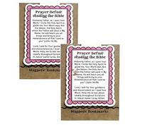Prayer Before Reading The Bible Magnetic Bookmark, Bible Magnetic Bookmarks, Magnetic Scripture Bookmarks Christian, Christian Gifts (Pink,2Pcs)