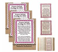 Prayer Before Reading The Bible Magnetic Bookmark, Christian Scripture Bookmarks with Holographic Finish, Double-Sided Bible Quotes Folded Bookmark, Perfect for Bibles, devotionals, journals (3)