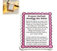 Prayer Before Reading The Bible Magnetic Bookmark, Nvite The Holy Spirit Into Your Scripture Reading Christian, with John 14:26 Verse, for Bibles Study, Journaling & Church (1PCS)