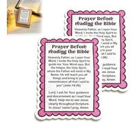Prayer Before Reading The Bible Magnetic Bookmark, Nvite The Holy Spirit Into Your Scripture Reading Christian, with John 14:26 Verse, for Bibles Study, Journaling & Church (2PCS)