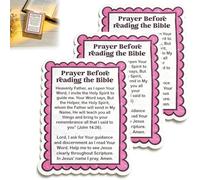 Prayer Before Reading The Bible Magnetic Bookmark, Nvite The Holy Spirit Into Your Scripture Reading Christian, with John 14:26 Verse, for Bibles Study, Journaling & Church (3PCS)