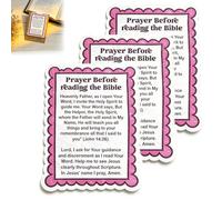 Prayer Before Reading The Bible Magnetic Bookmark, Sacred Bible Verse Page Markers, Christian Scripture Bookmark with Prayer, for Bibles Study, Journaling & Church (3pcs)