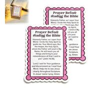 Prayer Before Reading The Bible Magnetic Bookmark, Sacred Bible Verse Page Markers, Christian Scripture Bookmark with Prayer, for Bibles Study, Journaling & Church (2pcs)