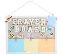 Prayer Board Set for Women, Cork, Bulletin Board with Coloured Envelopes, Religious Stickers, Bible Verse, Sticky Notes, Embroidered Letters, Christian Gift Sets for Wall Decor, 113 Pieces