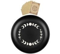 Prayer Bowl, Phase Moon Ritual Plate, Vintage Religious Holder Plate, Moon-Inspired Design, Symbolic Ceremony Decor, Spiritual Meditation Tool, for Manifestation, Worship, Tradition, 5.51x5.51x0.59 in