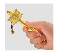 prayer bowl, Tibetan Prayer Wheel,Hand Held Prayer Wheel Buddhist Prayer Wheel Handheld Wooden Handle Prayer Wheel Praying, Blessing, Meditation, Relaxing, Yoga (Color : Gold, Size : Small) (Color : G