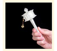 prayer bowl, Tibetan Prayer Wheel, Hand Held Prayer Wheel Buddhist Prayer Wheel Tibetan Handcrafted Copper Wheel Mantra Altar Decorative Buddhist Religion Buddha (Color : A, Size : 1) (Color : A, Size