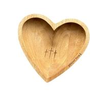 Prayer Bowl with Cards, Heart Prayer Bowl Wooden, Christian Gifts for Women, Wood Prayer Dough Bowl, Heart Shaped Decor Bowl, Religious Gift Congregation Gift