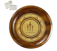 Prayer Bowl Wooden Round Blessing Offering Decor