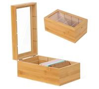 Prayer Box 10x6x4in Blank Bamboo Prayer Card Holder with Removable Compartment Cards Organizer for Your Daily Prayers