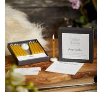 Prayer Candles with Scripture Cards. 12 x Twenty Minute Candles with a Ceramic Holder for Relaxation, Meditation, Mindfulness and Well-Being