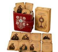 Prayer Card Holder Holy Book Cards Catholic Faux Leather Pocket Ocket Organizer Bible Compact Wallet Catholicism Carrying Snap Closure Atholic 5 Card Pouch