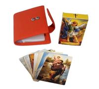 Prayer Card Organizer - Holy Organizer Portable Leather Storage Bag Card Holder for Church Funeral Adoration Home School Indoor Outdoor Organization Women Men