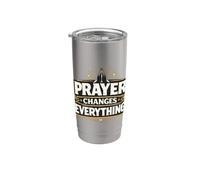 Prayer Changes Everything - Christian Pray Saying Stainless Steel Insulated Tumbler