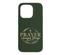 Prayer Changes Things Christian Faith Cross Religious Case for iPhone 15 Pro