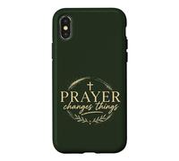 Prayer Changes Things Christian Faith Cross Religious Case for iPhone X/XS