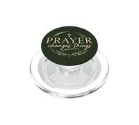 Prayer Changes Things Christian Faith Cross Religious PopSockets PopGrip for MagSafe