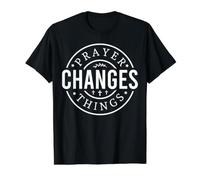 Prayer Changes Things God Christian Men Women Christians Value Graphic T-Shirt, Men, Black, S