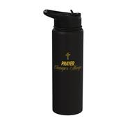 Prayer Changes Things Jesus Cross Mens Womens Kids Stainless Steel Insulated Water Bottle