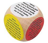 Prayer Cube - Religious Educational Tool - Wooden Cube - 1.5 Inch - 6 Prayers - Colorful - Unisex - Communion - Novelty