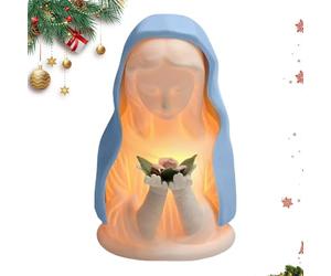 Prayer Figure Night Light - Virgin MaryIlluminated Statue, Catholic Devotional Lighting | Ideal For NurseryandCollege, Bedside andHome, Christmas andBirthday, Spiritual Decoration andSerenity