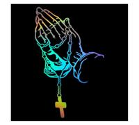 Prayer Gesture Car Sticker Styling God Jesus Christ Prayer Decoration Stickers Auto Body Rear Windshield Decals(Laser,18X11CM)