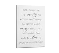 Prayer God Grant Me The SerenityWall Decoration Posters Motivational Wall Posters Suitable for Office Gym Bedroom Decoration AestheticFrame-style 24x36inch(60x90cm)