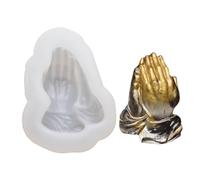 Prayer Hand Mold - 3D Buddha Hand Silicone Mold, Wax, Soap, and Plaster Casting | Durable Non-Stick Reusable Molds for Chocolate, Fondant, Candles for Art, Baking, and Home Decoration