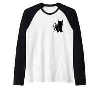 Prayer Hands Devil Silhouette Dark Streetwear Raglan Baseball Tee
