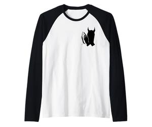 Prayer Hands Devil Silhouette Dark Streetwear Raglan Baseball Tee