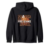 Prayer Is My Pre-Game Ritual Christian Athlete Motivational Zip Hoodie